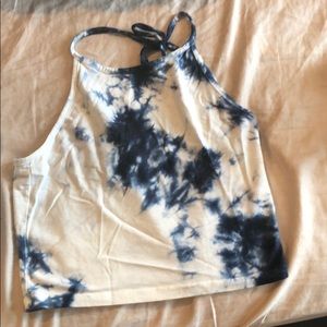 Brandy Melville blue marble crop top